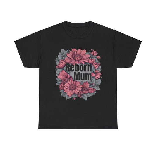 T-shirt Reborn Baby Mum-  Dark Pink Accent