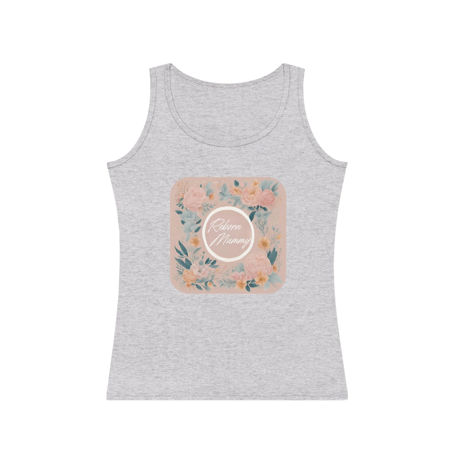 Tank Top - Reborn Mummy Peachy Colours with Flowers Women's Sleeveless Shirt