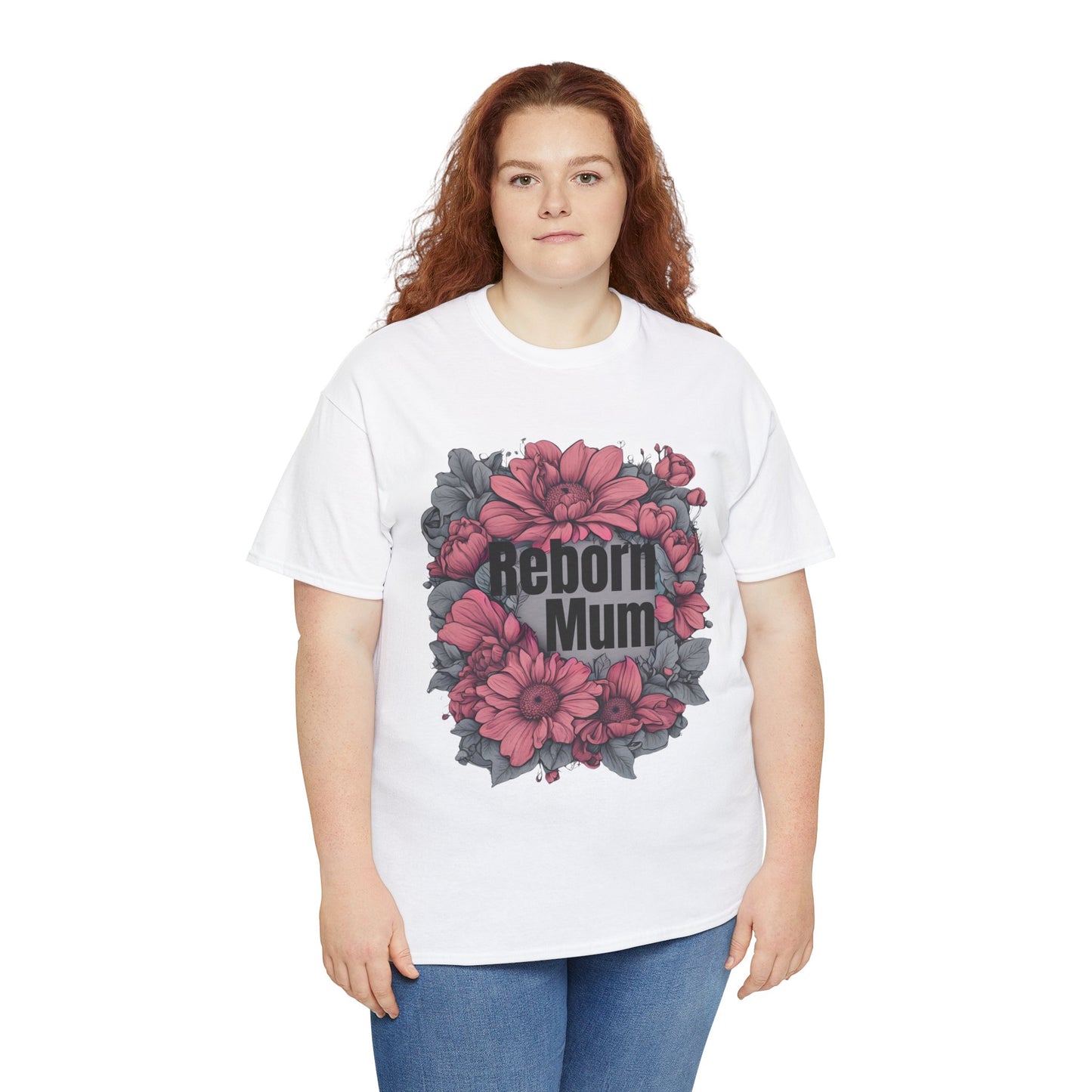 T-shirt Reborn Baby Mum-  Dark Pink Accent