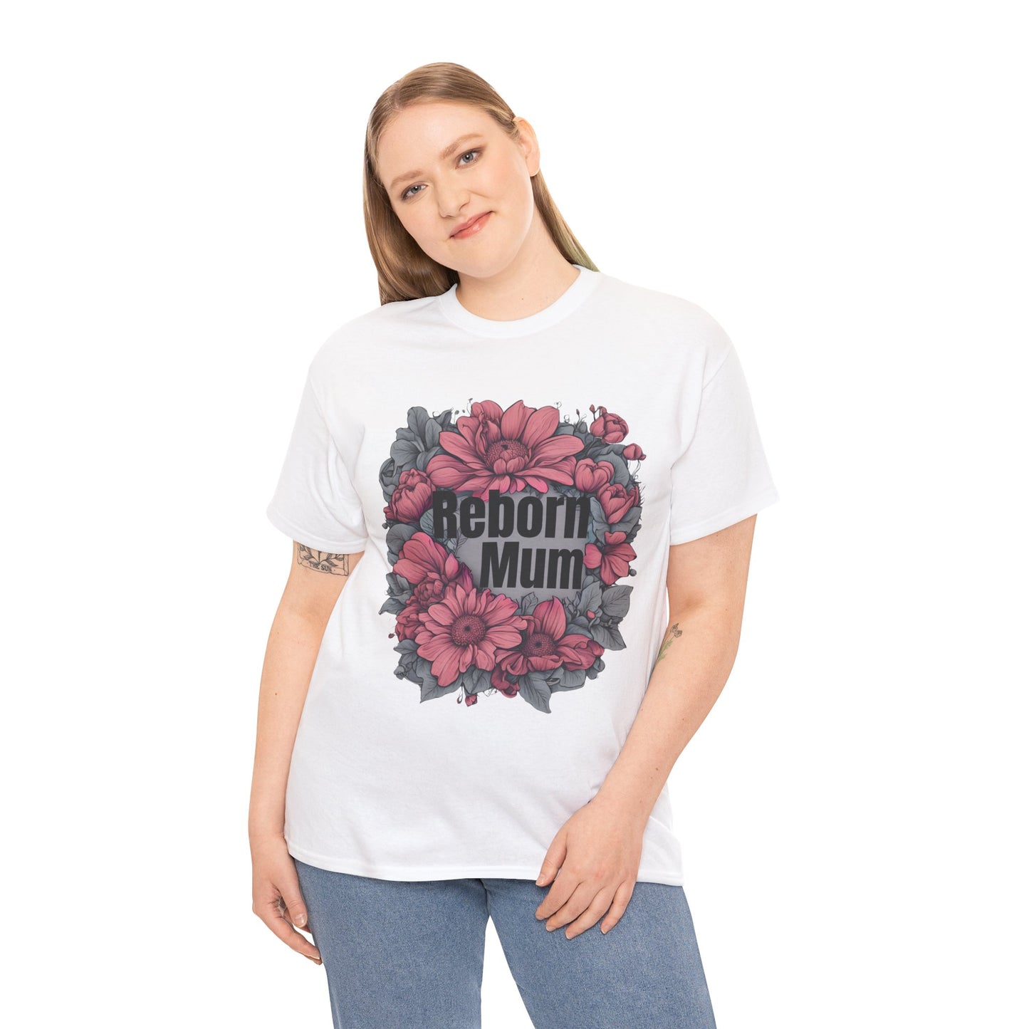 T-shirt Reborn Baby Mum-  Dark Pink Accent