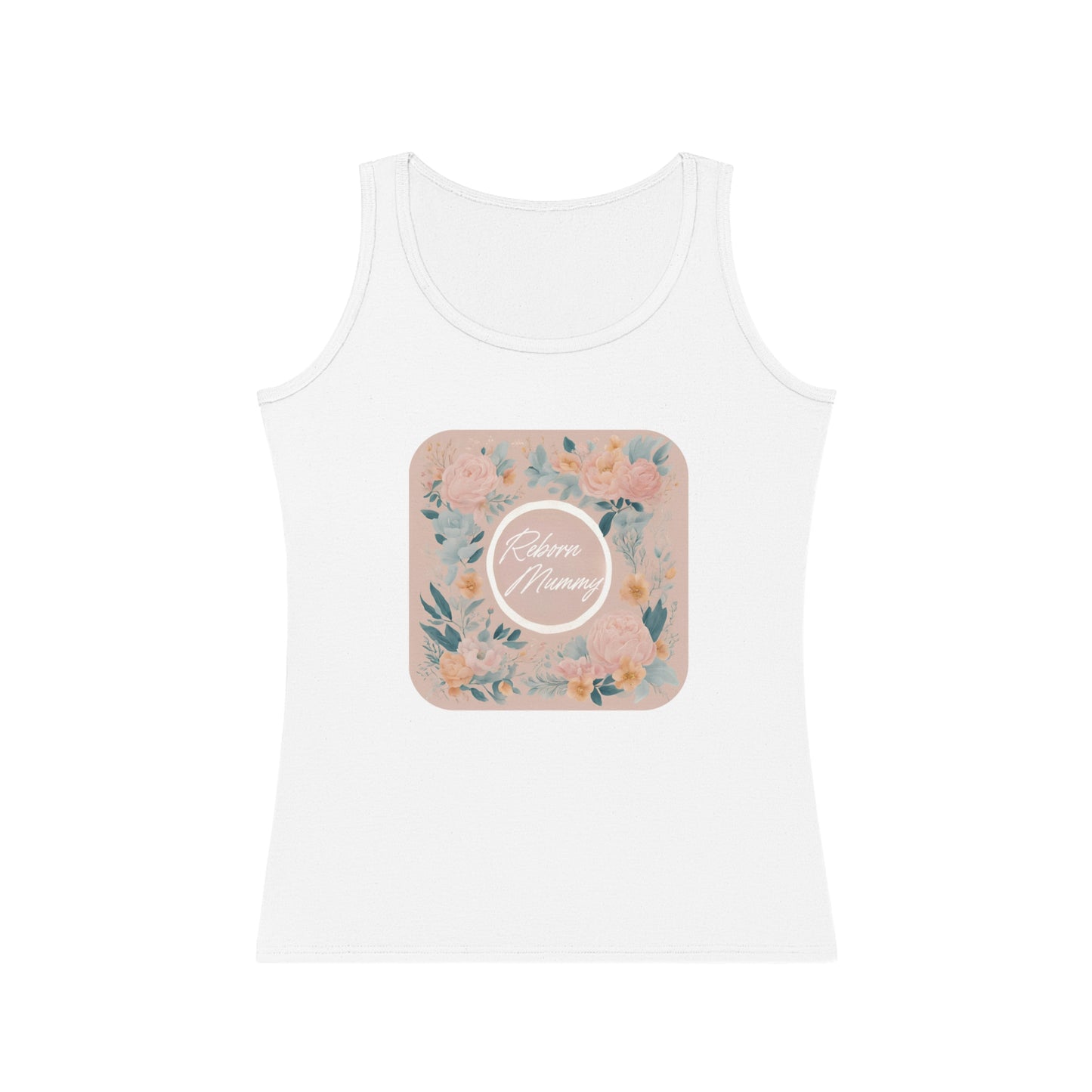 Tank Top - Reborn Mummy Peachy Colours with Flowers Women's Sleeveless Shirt