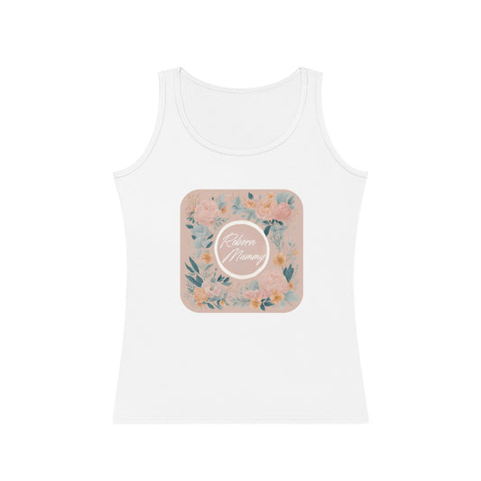 Tank Top - Reborn Mummy Peachy Colours with Flowers Women's Sleeveless Shirt